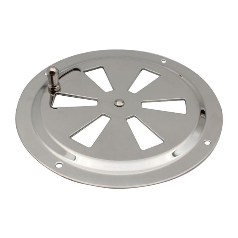 Round Louvered Air Vent Stainless Steel Marine Ventilation Louver With Manual Shutter Control For Boats And Yachts