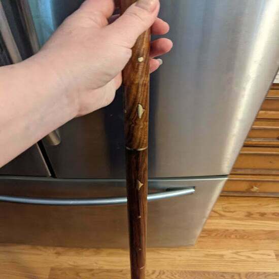 Designer Antiek Messing Handvat Houten Wandelstok Vintage Victoriaanse Stijl Stok