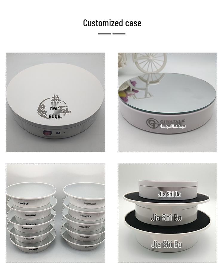 60cm Remote Control Electric Turntable, 100kg Capacity for E-commerce & Live Broadcast Rotating Display