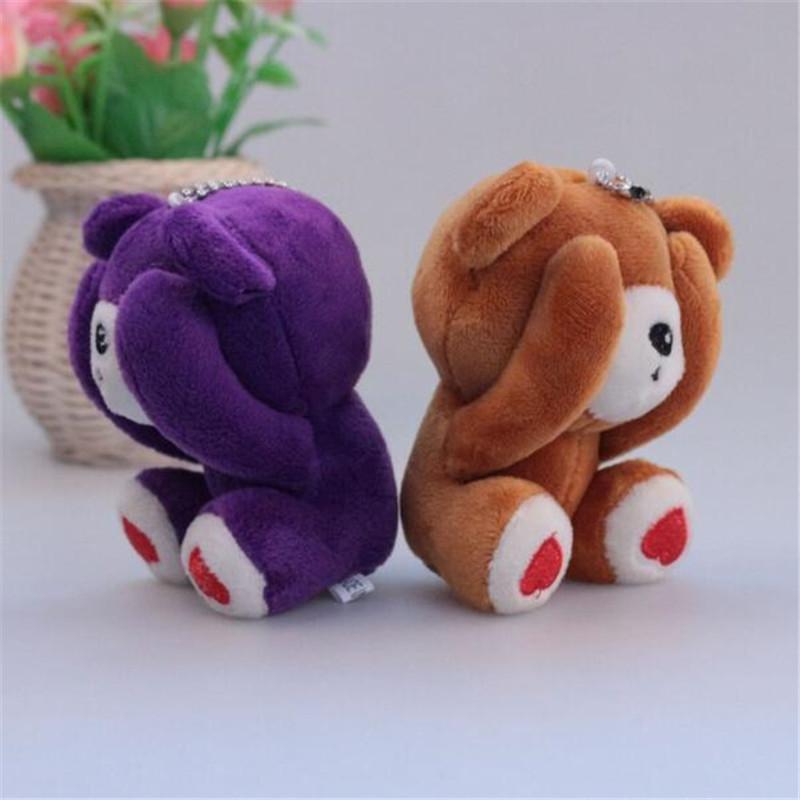 10CM Shy Bear Stofftiere 1Pcs Baumwolle Anhänger Niedliche Bären Weihnachtsgeschenk Plüschtier Puppen für Kinder Party Dekor