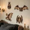 New Halloween Bedroom and Living Room Wall Decoration Wooden Wall Hanging Bat Pumpkin Ghost Festival Party