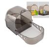 Plastic Thicken Gray Black Parrots Multifunction Activity Feeding Box Bird Cage Hanging Bathtub