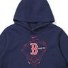 Nike X MLB Hoodie Boston Red Sox Letter Logo Print Pullover Long Sleeve Kids Hoodies Navy 3Z3B7SBF7-BOS