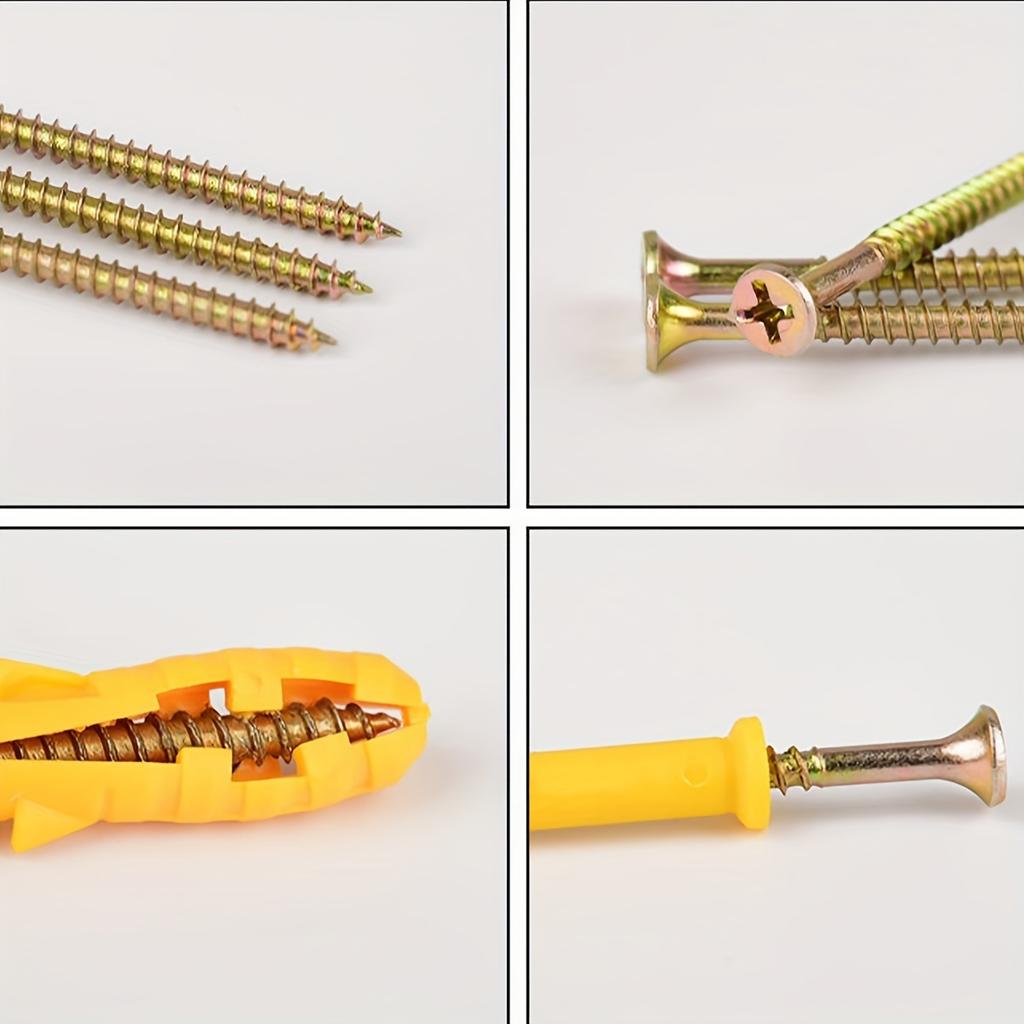 Plastové hmoždinky do sádrokartonu se šroubem, samořezné šrouby a žebrované hmoždinky, rozpínací hmoždinky do sádrokartonu a betonu