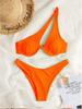 2025 Léto Vícebarevné Jednoramenné Trojúhelníčkové Bikiny Plavky pro Ženy