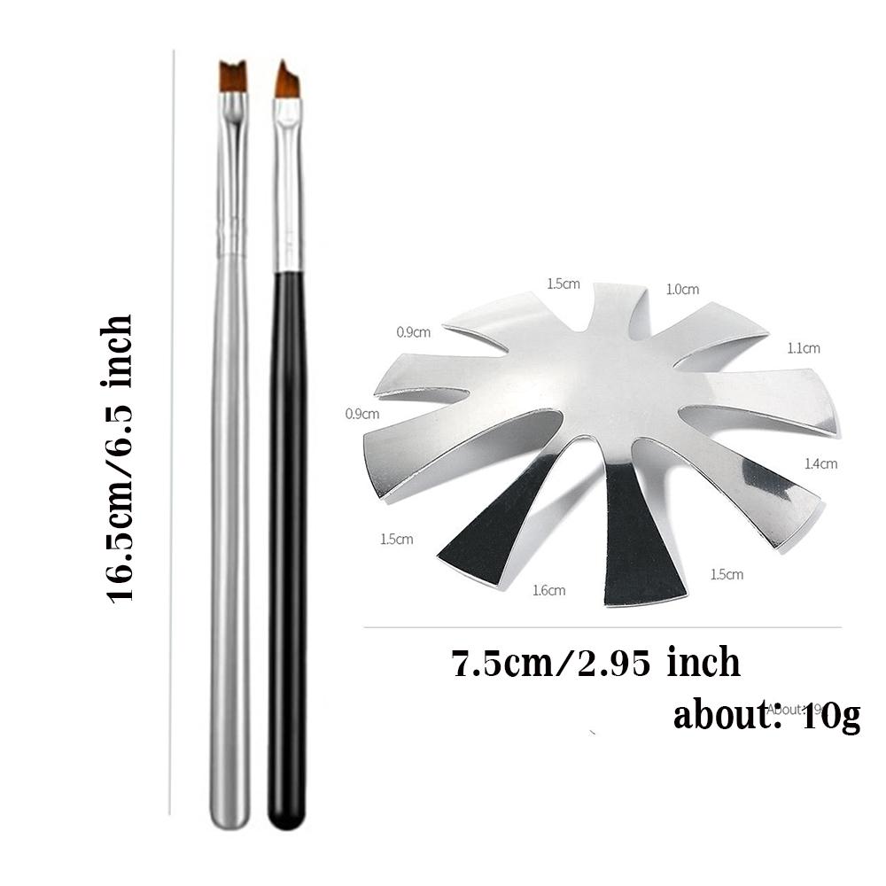 Nails Pink White Almond Shape Tips Manicure Edge Trimmer Pro 9 Size Easy French Smile Cut V Line