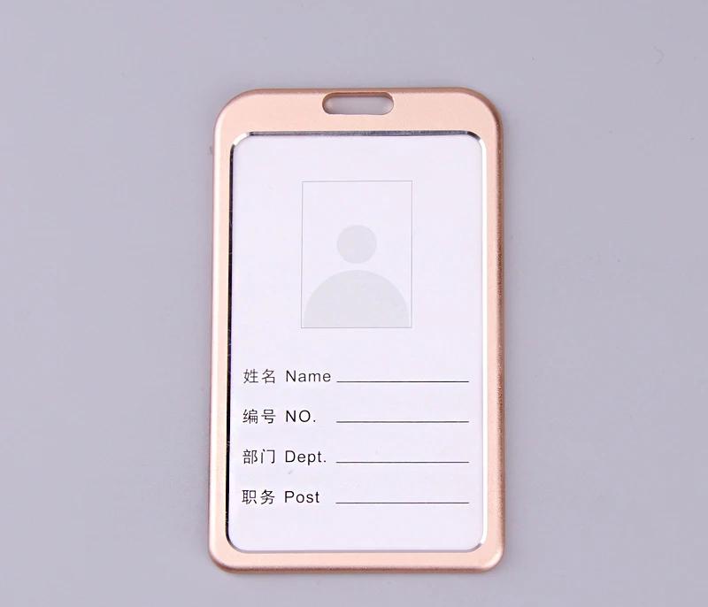 Aluminum Alloy Card Cover Men Women Business Work Name Card ID Badge Lanyard Metal Case Credit Card Holder Bags Protector
