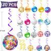 Disco Ball Party Hanging Swirls 70s Disco Birthday Party Decoration Disco Ball Themed Swirl Ceiling Disco Party Hanging Streamer for 70s 80s Baby