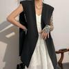 Women’s Korean Style Sleeveless Long Vest – Summer Fashion, Loose Fit, Collarless
