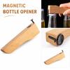 Wooden Nail Bottle Opener Magnetic Cap Remover for Beer Soda Champagne Bottles Durable Solid Wood Handle Practical Design