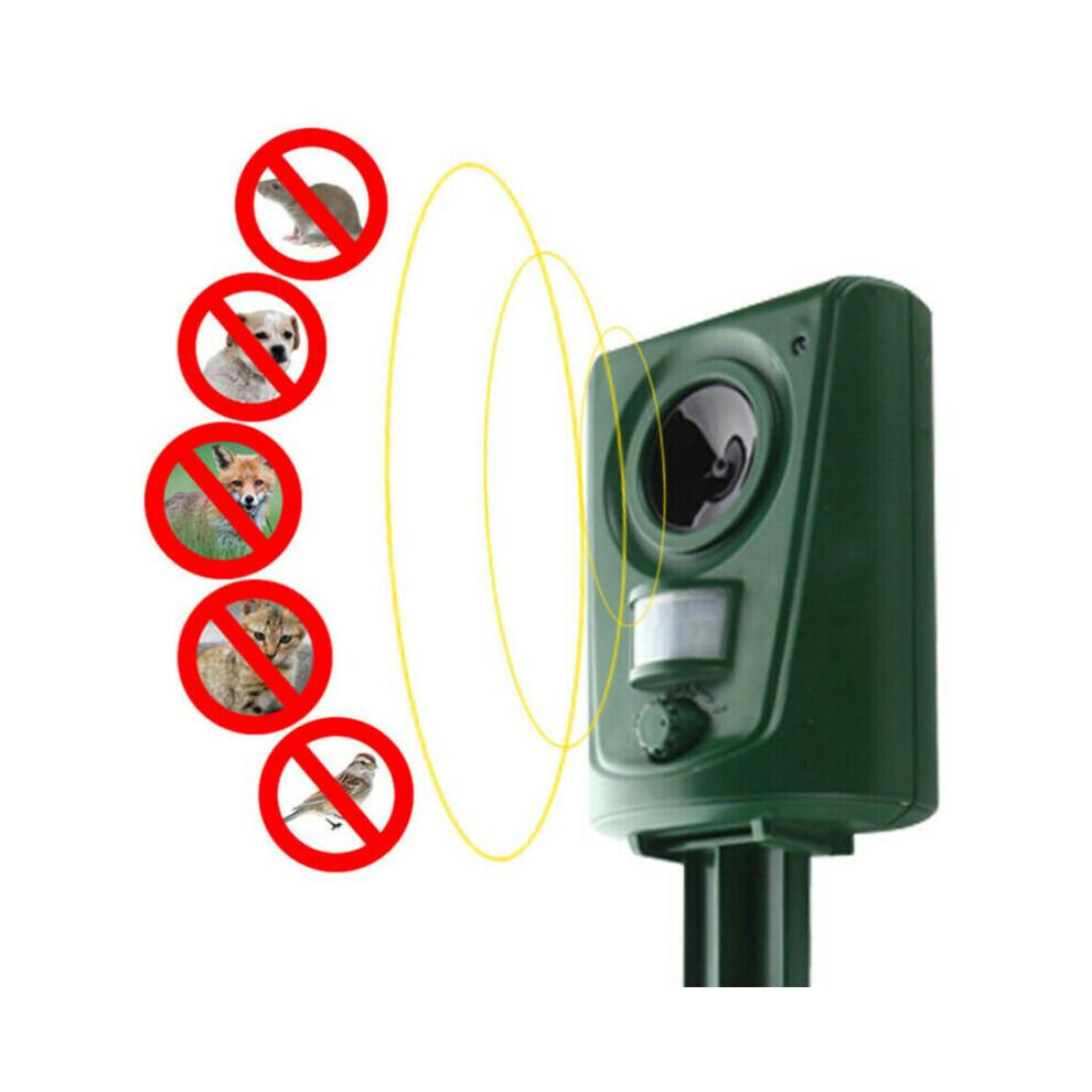 Ultrasonique Batterie Cat Dog Repeller Fox Pest Scarer Deterrent PIR Sensor