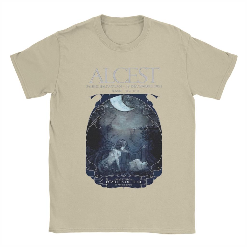 Men's French ALCEST Band T Shirts Pure Cotton Clothing Vintage Short Sleeve O Neck Tees Plus Size T-Shirt