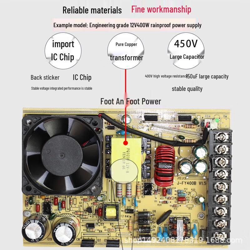 Xunhuo Vodotěsný LED spínaný napájecí zdroj 220V na 12V DC CN zástrčka (adaptér součástí dodávky)