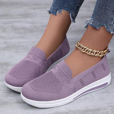 Spring Woven Breathable Casual Shoes Women's Slip-On Casual Shoes for Home and  Lightweight Walking Shoes
