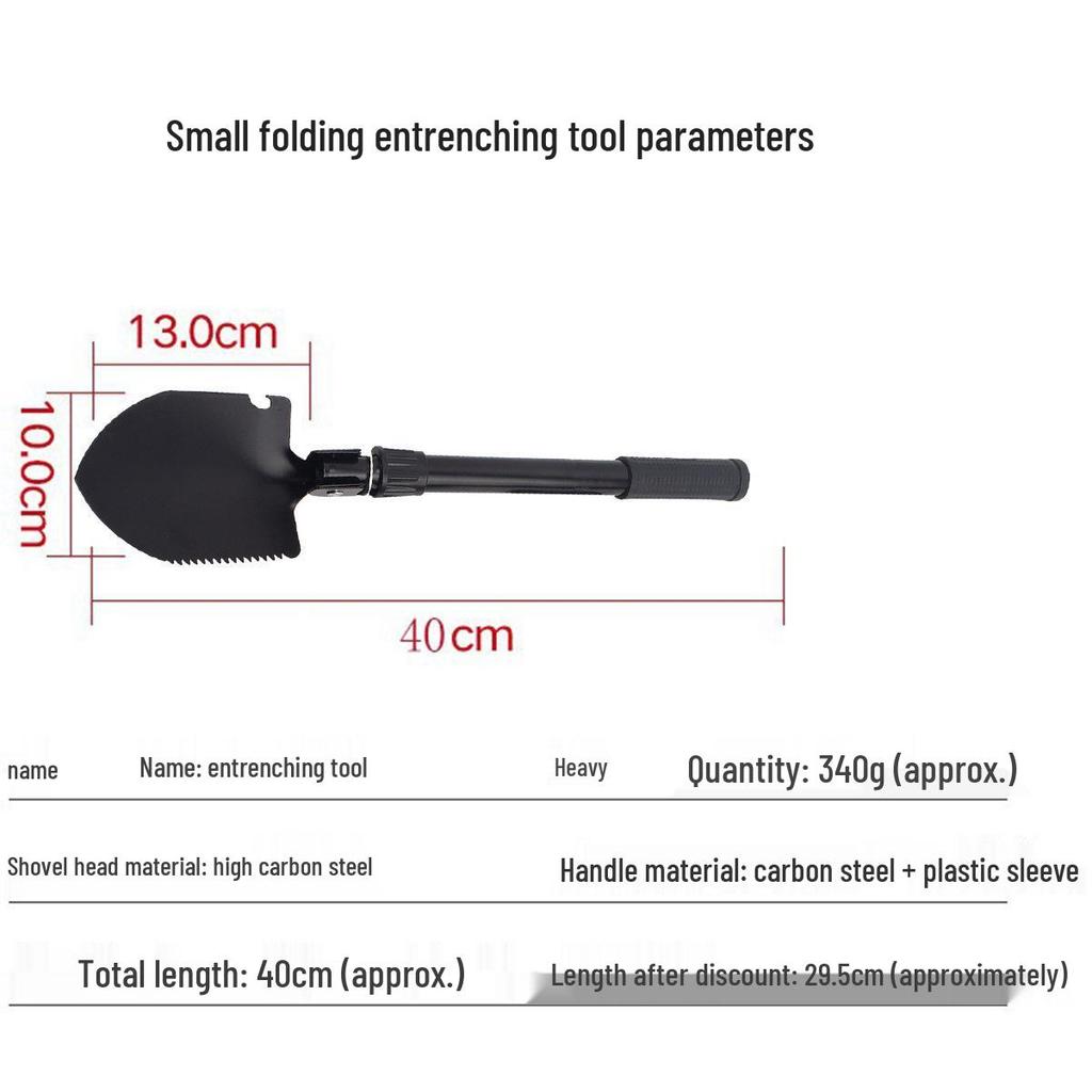 Multi-Functional Manganese Steel Folding Outdoor Shovel for Camping and Fishing.