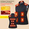 Chaleco Térmico Eléctrico de 21 Zonas para Mujer Otoño e Invierno Chaleco de Algodón Chaleco Térmico Eléctrico Chaquetas Abrigo Calefactable Para Mujer