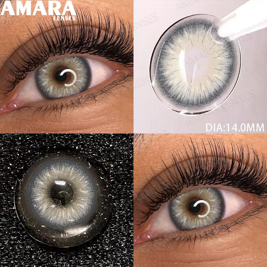 EYESHARE 1 Pair soft Lenses Colored Contact Beauty Colored Pupils Green Contact Lenses Natural Look Lenses Women Brown Pupils
