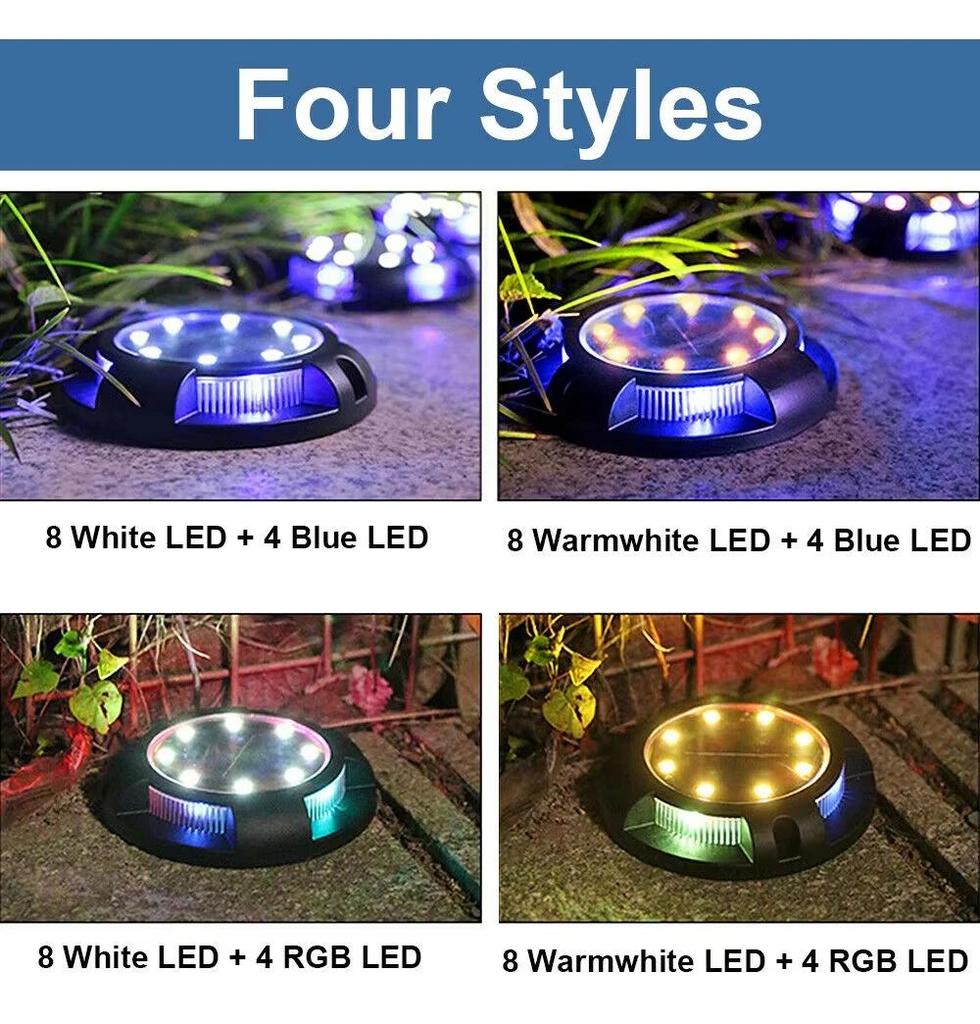Solar Buried Light Dusk To Dawn Fence Lamp Led Lawn Rgb Ground Lights Outdoor For Garden Waterproof Cool White Street Warm White