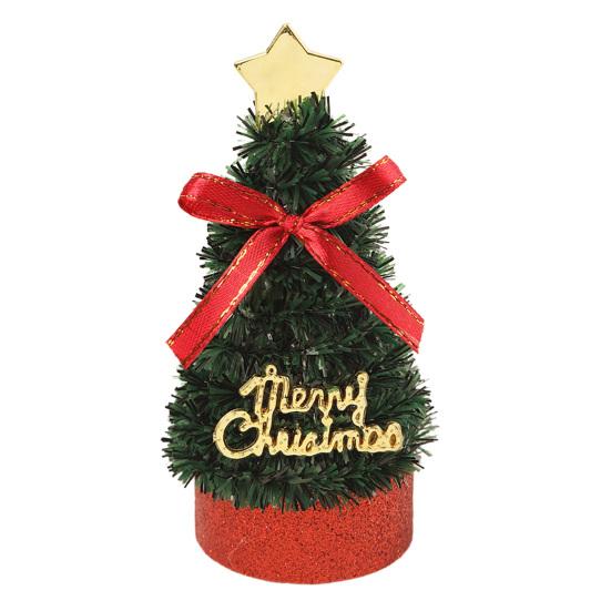 5 Inch Mini Christmas Tree Artificial Tabletop Christmas Tree Decorations with Star Tree Topper for Winter Fireplace Mantel Decor