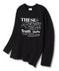 Wibelibellyu Your Voice Oversized 16-Count Long Sleeve T-Shirt Black (Ribbed Sleeve Option)