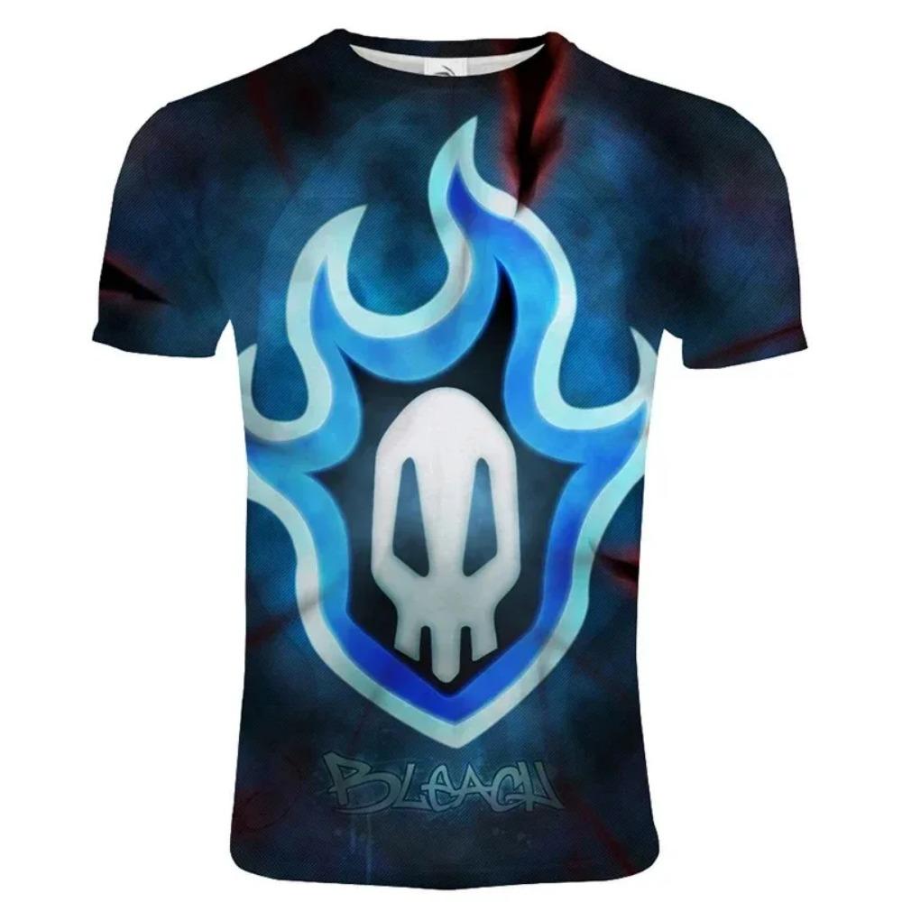 2024 Anime Bleach 3D Printed T-shirt Men Women Casual O-Neck Short Sleeve Streetwear Fashion Harajuku Hip Hop Tee Tops
