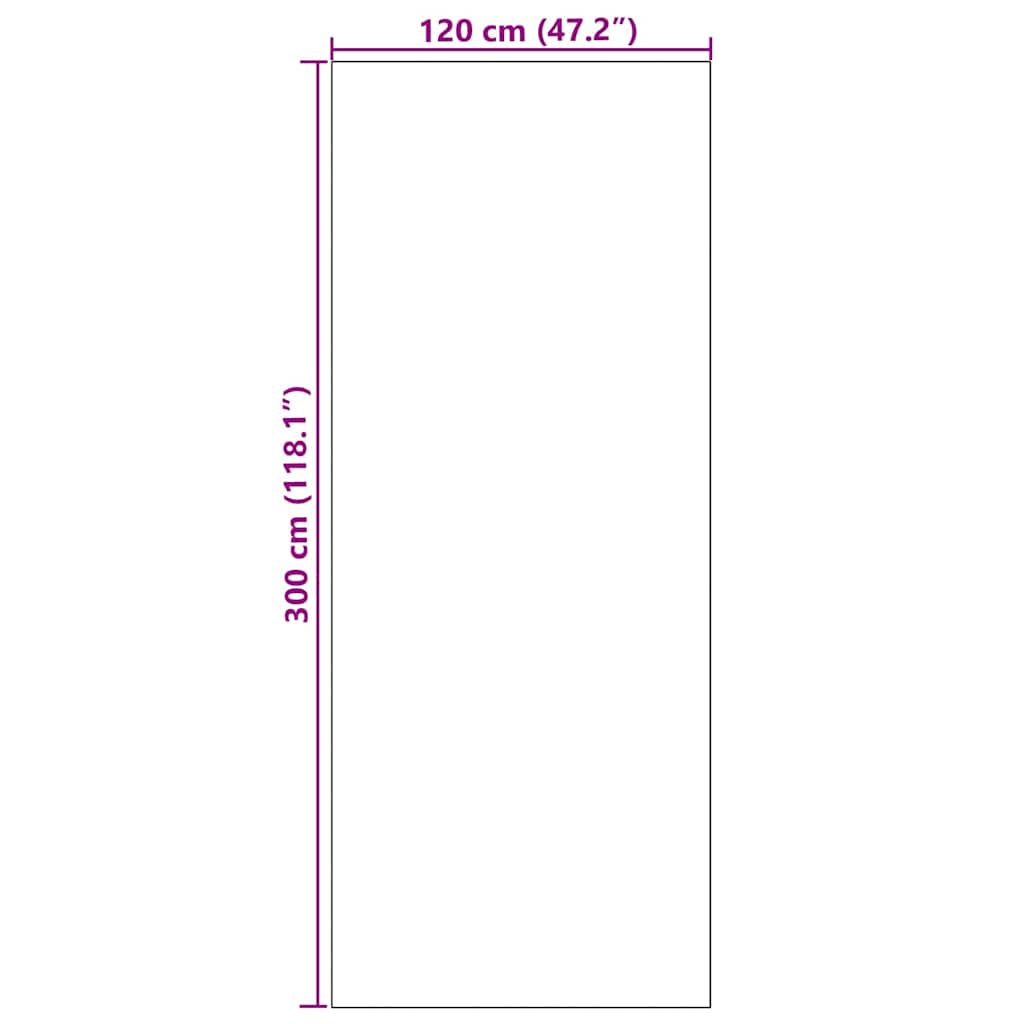 Doormat Grey and Black 120 x 300 cm 100percent  Polyamide