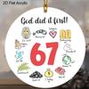 Humor God Did It First 67 Religious Acrylic Ornament Bible Verse Hanging Decor Gift for Christians Friends Family