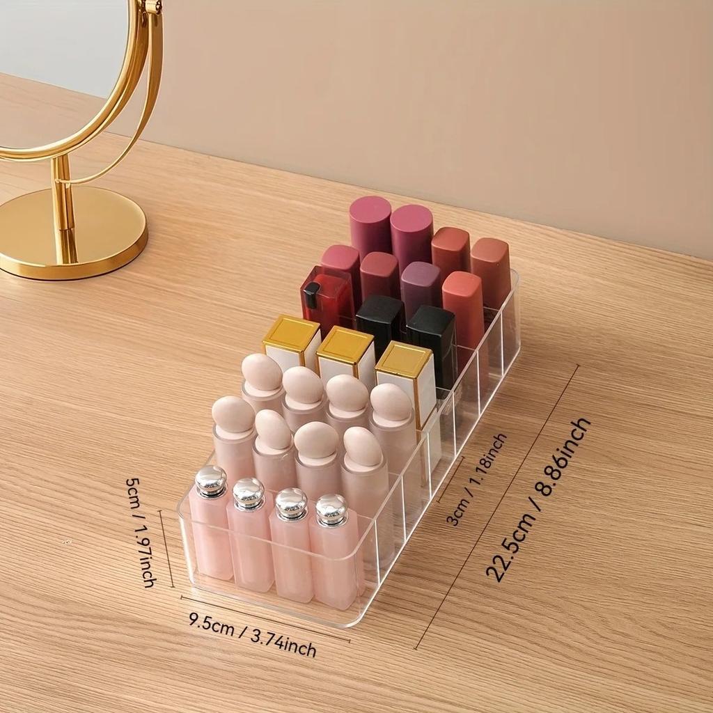 7Grids Lipstick Organizer Clear Cosmetic Jewelry Box Lipstick Holder Display Rack Acrylic Makeup Organizer Lipstick Storage Box