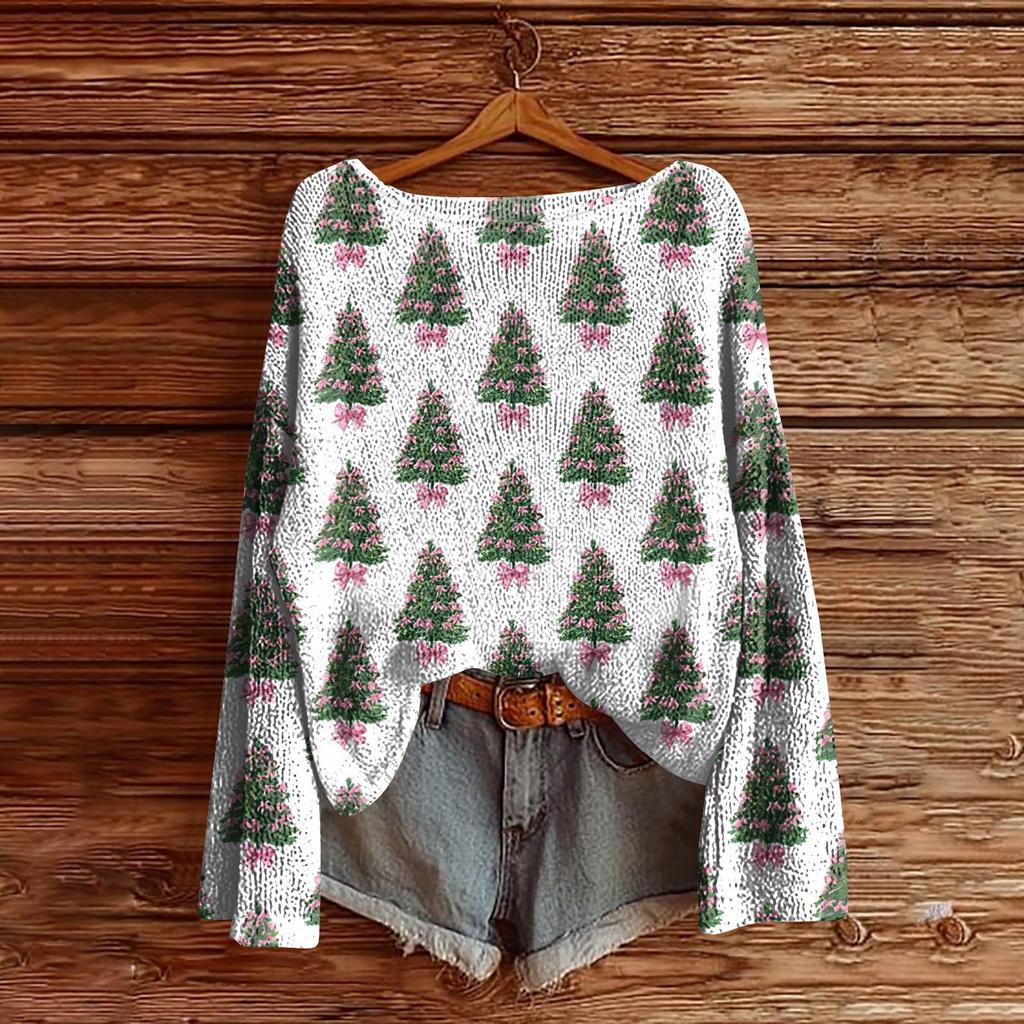Women's Round Neck Lightweight Sweater Casual Long Sleeve Knit Pullover