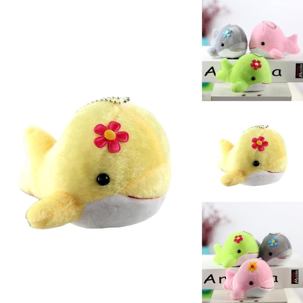 Mini Plush Whale Pendant Toy Adorable Dolphin Hanging Decoration For Company Promotions