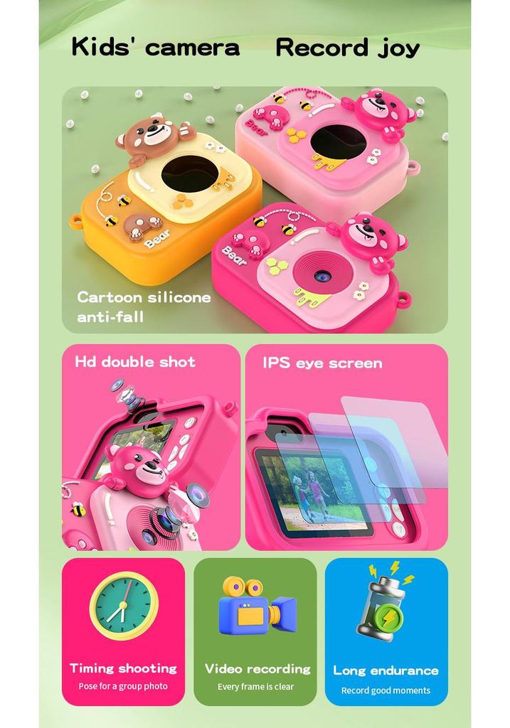 Dual Camera Cartoon Toy: Drop-proof High-Pixel Children's Camera