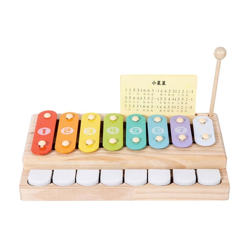 

Children Musical Toy 8 Note Xylophone Wooden Percussion Music Instrument Toy For Toddler Auditory and Fine Motor Skill 1