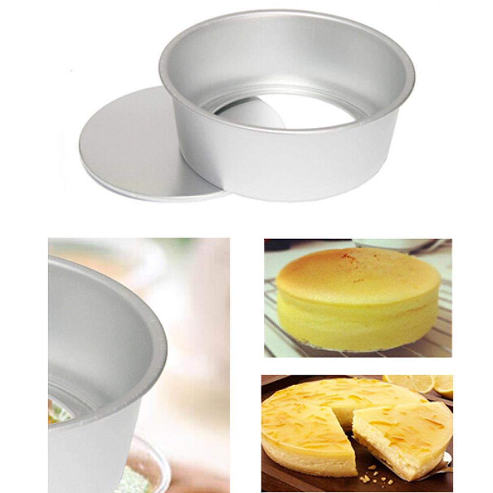 6 Inch 6 Inch Round Pan Aluminum Alloy Non Stick Removable Bottom Cake Pan Round Baking Mold Layer Wedding Cake