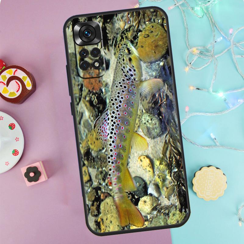 Trout Fish Fishing Case For Xiaomi Redmi Note 14 13 9 10 11 12 Pro 9S 10S 11S 12S Redmi 13C 10C 12C 14C Cover