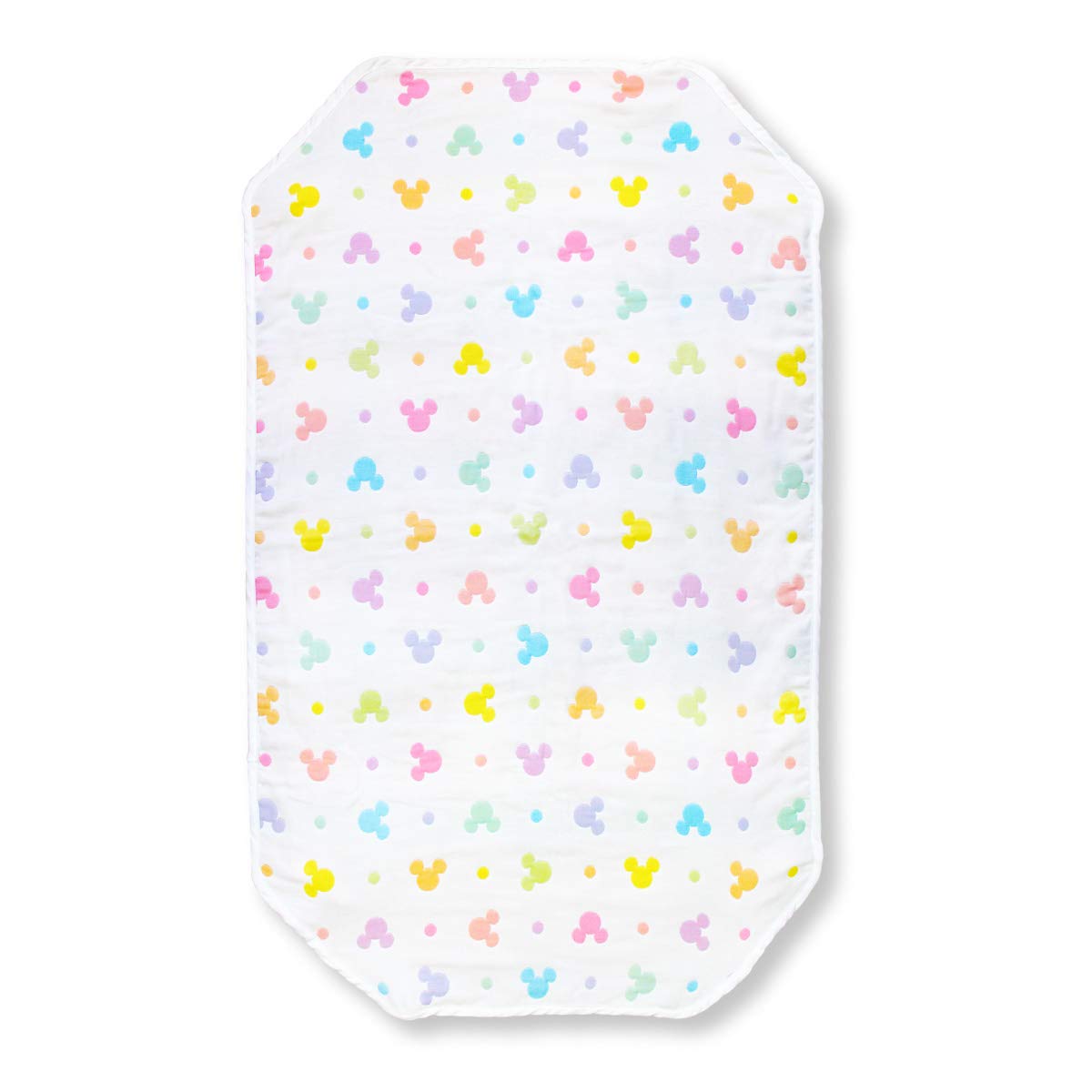 

un doudou Made in Soft Gauze Cot Cover with Disney Mickey 60 x Elastic Japan, 6-Layer Icon, 100cm, 100% Cotton, Corners, NZ2831-L