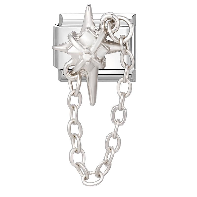 Women Zircon Heart Butterfly Moon Star Bow Pearl Pendant Italian Charm Links Fit 9mm Stainless Steel Bracelet DIY Making Gifts