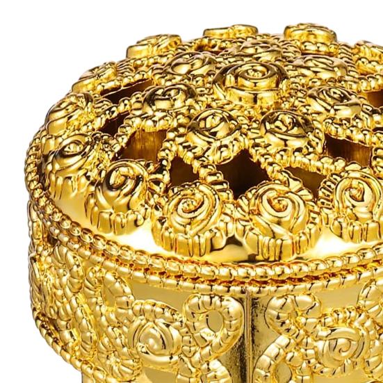 Metallisch Goldene Bonbonschale Vintage Kunststoff Party Süßigkeiten Schale Rund Dekorative Aufbewahrungsbox für Schmuckstücke Kleine Accessoires Schmuck