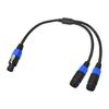 Speaker Cable 1 Male To 2 Female Speak On Splitter Cable Professional Sound Cord Speaker Cable Wire with Twist Lock