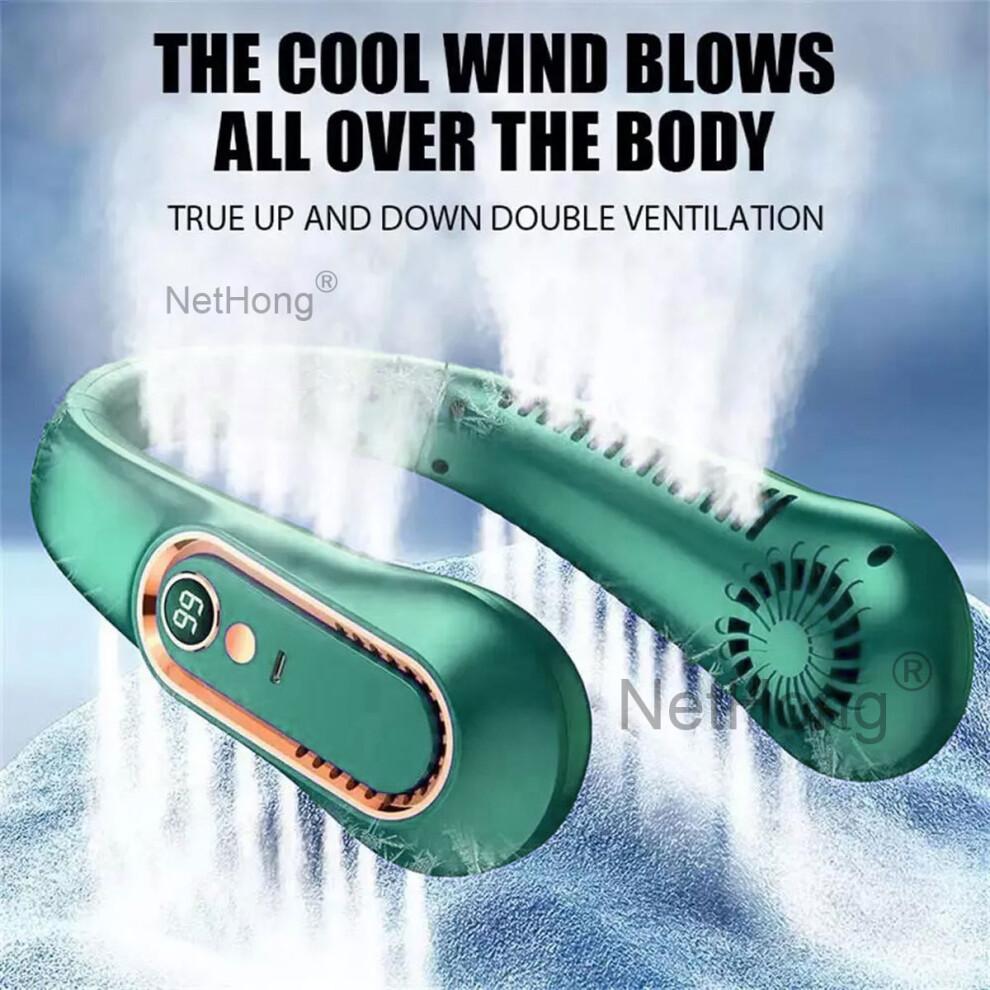 Bladeless Neck Fan - USB Rechargeable Hands-Free Office & Outdoor Use