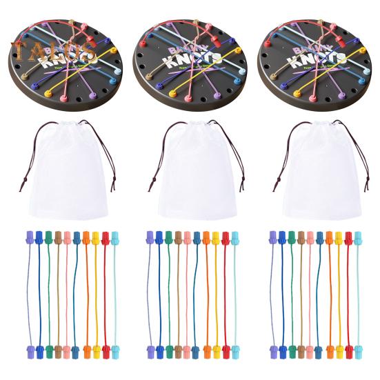 

1/2/3 комплекта Brainy Knots Игра для распутывания веревок Логическое мышление Вызов на настольную игру с витой веревкой Для детей и взрослых Обучающая игрушка для распутывания эластичной веревки 3 Sets