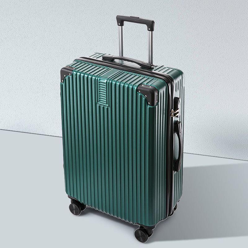 Durable Large-Capacity Leather Travel Suitcase with Universal Wheels and Password Lock
