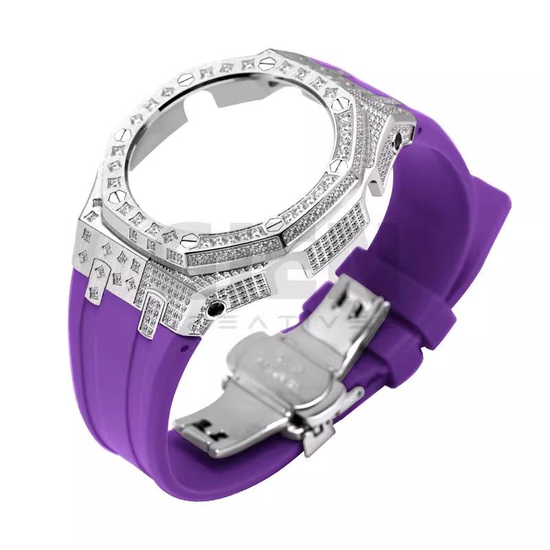 

Зірка Діамантова Оправа Для Casio Ga2100 GA2110 GA-B2100 Дуб Фермерський Корпус Модифіковані Нержавіюча Сталь Аксесуари Сталевий Ремінець Кришка GA2100 2110 B2100