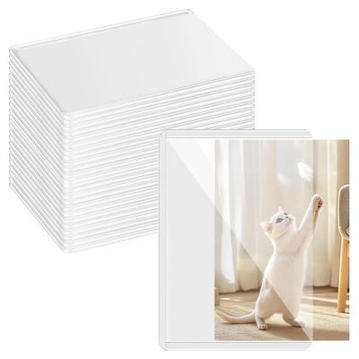 Carregador de Cartas Capa Protetora de PVC Transparente para Cartas Colecionáveis Estojo Rígido Transparente com 30 Peças, Cartas de Abertura Lateral, Resistente a Arranhões, Durável, Material,