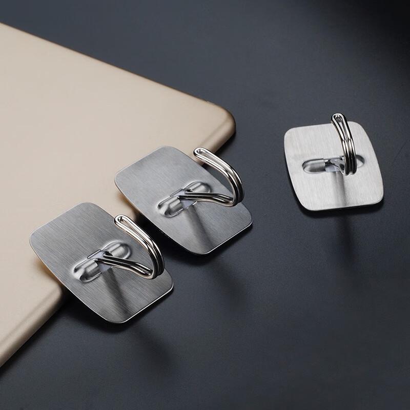 Yekee Stainless Steel Adhesive Hooks (3-Pack)