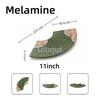 Melamine Fan Shaped Striped Plate Restaurant Creative Sushi Plate Afternoon Tea Cake Dessert Decor Plate Japanese Tableware Dish