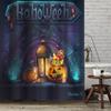 Horrific Shower Curtains Halloween 3D Print Fabric Pastel Waterproof Bathroom Curtain Pumpkin Bat Print Home Decor with Hooks