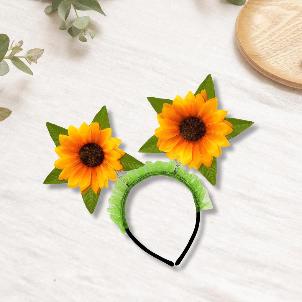 Sunflower Headband Children Headwear Christmas Party Photo Props Party Headwear Cosplay Accessories
