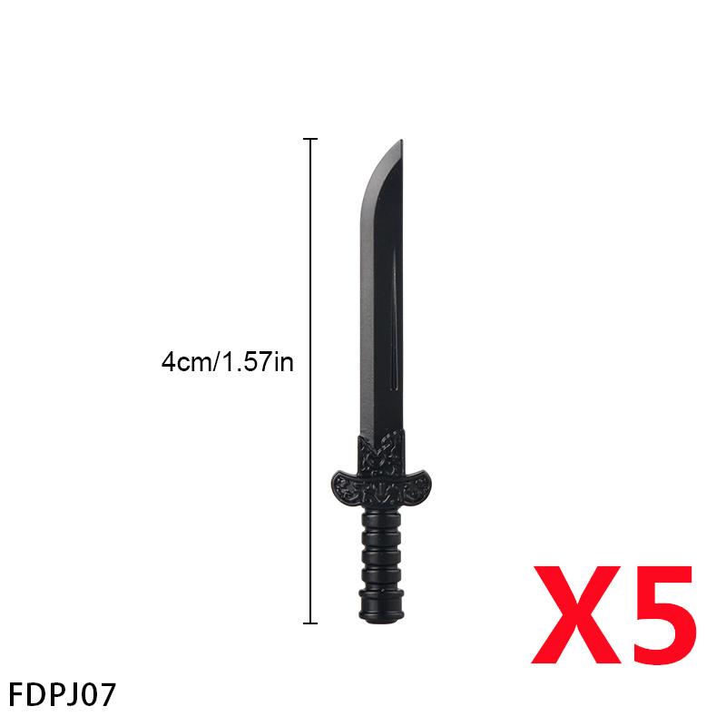 MOC Military Movie Figure Medieval Weapon Building Block Scabbard Sword Ax Hammer Bow Arrow Kit Gun Fan Mini Toy Brick Gift K038