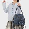 Vintage Denim Backpack Rivet Shoulder Bag Student Schoolbag Class Commuter Backpack