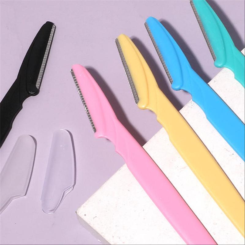 5/10/50Pcs Eyebrow Trimmer Makeup Tools Safe Eye Brow Razor Face Body Hair Removal Shaver Blades Woman Eyebrows Shaping Knife
